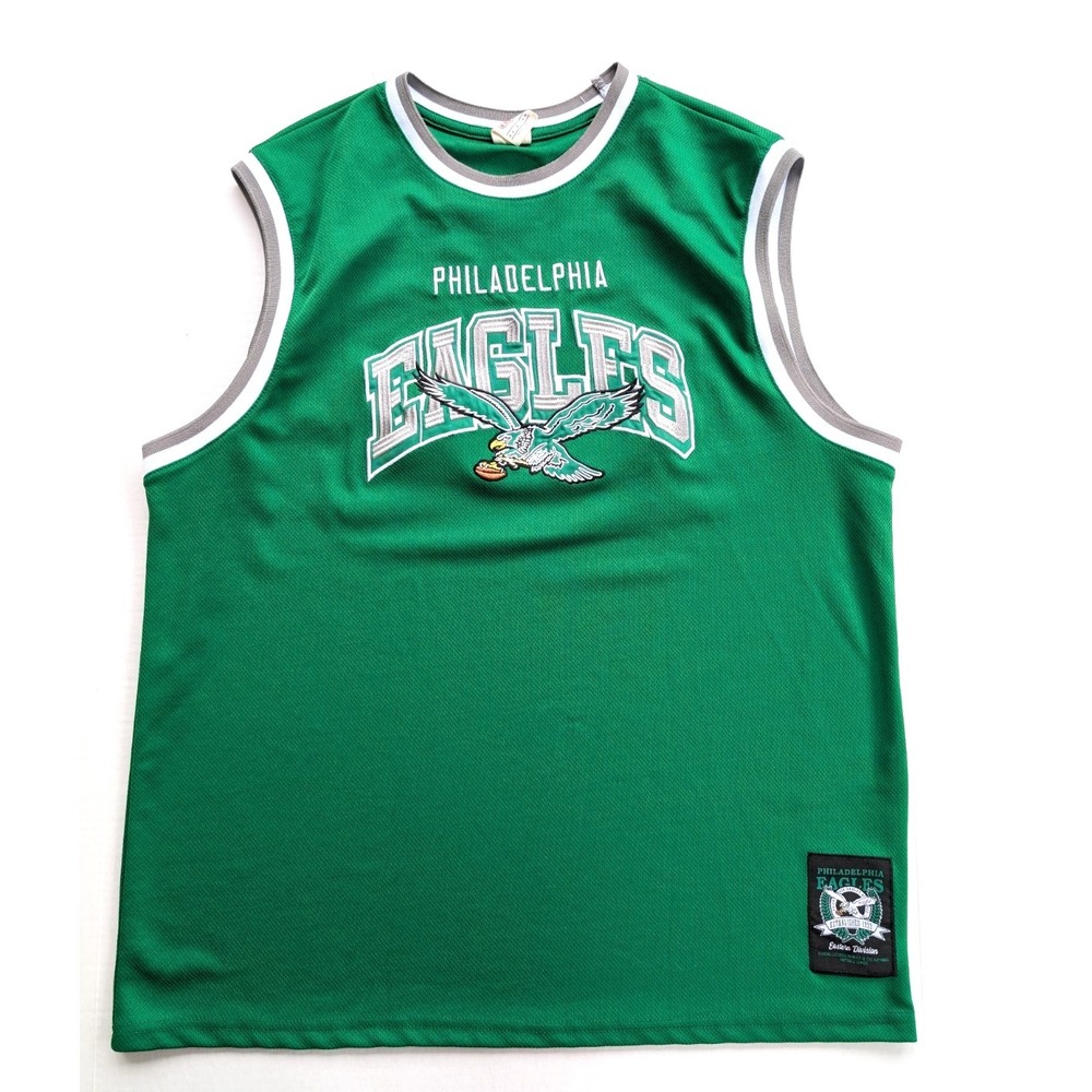 Philadelphia Eagles Tank Top Mens XL Retro Throwback Logo Kelly Green Jersey NFL